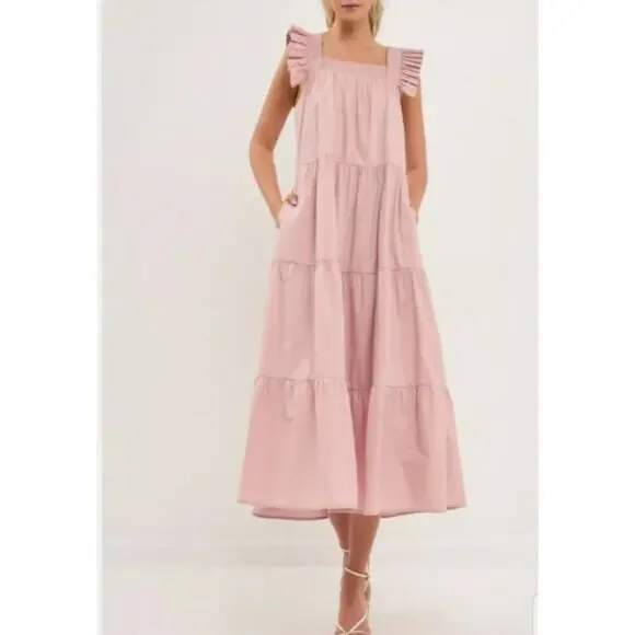 midi dress with sleeves canada Siraline Long Sleeve Midi Dress